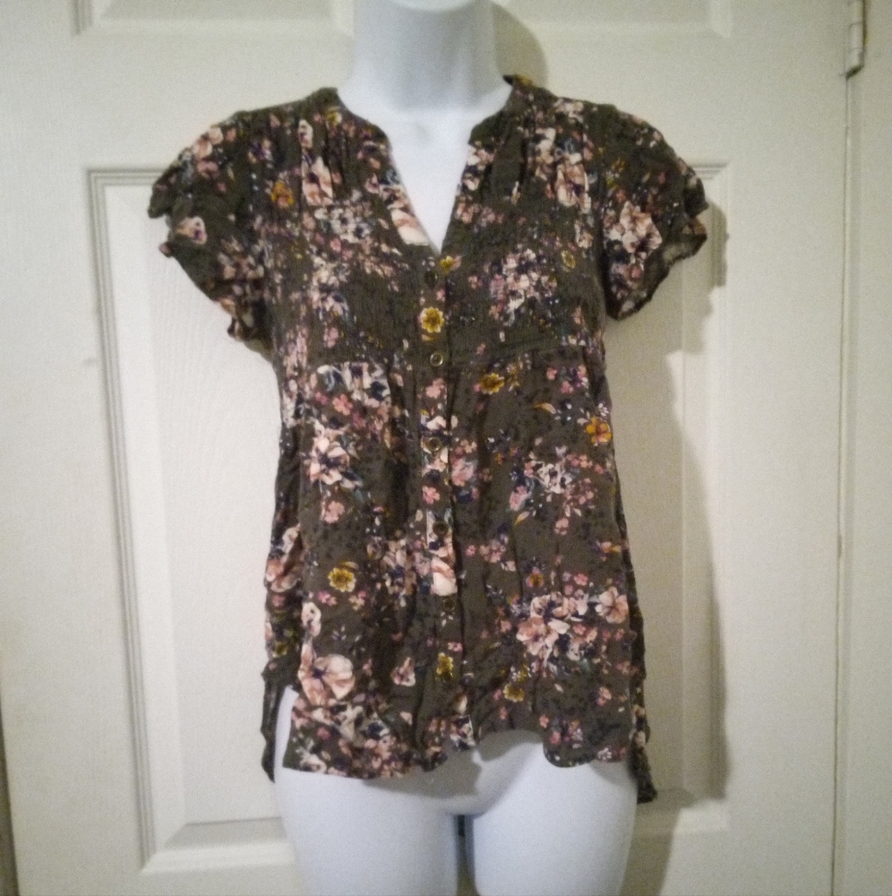 Knox Rose Dark Green 💚 Flower Top